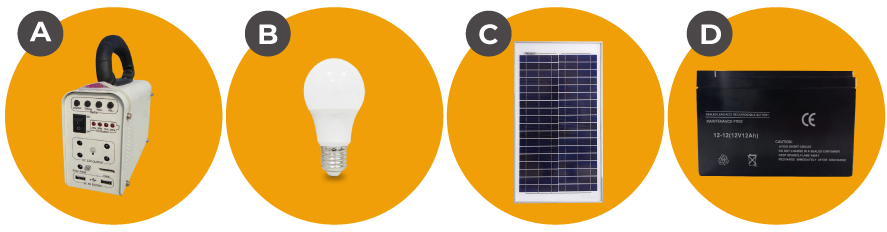 Componentes Kit de Iluminación DC