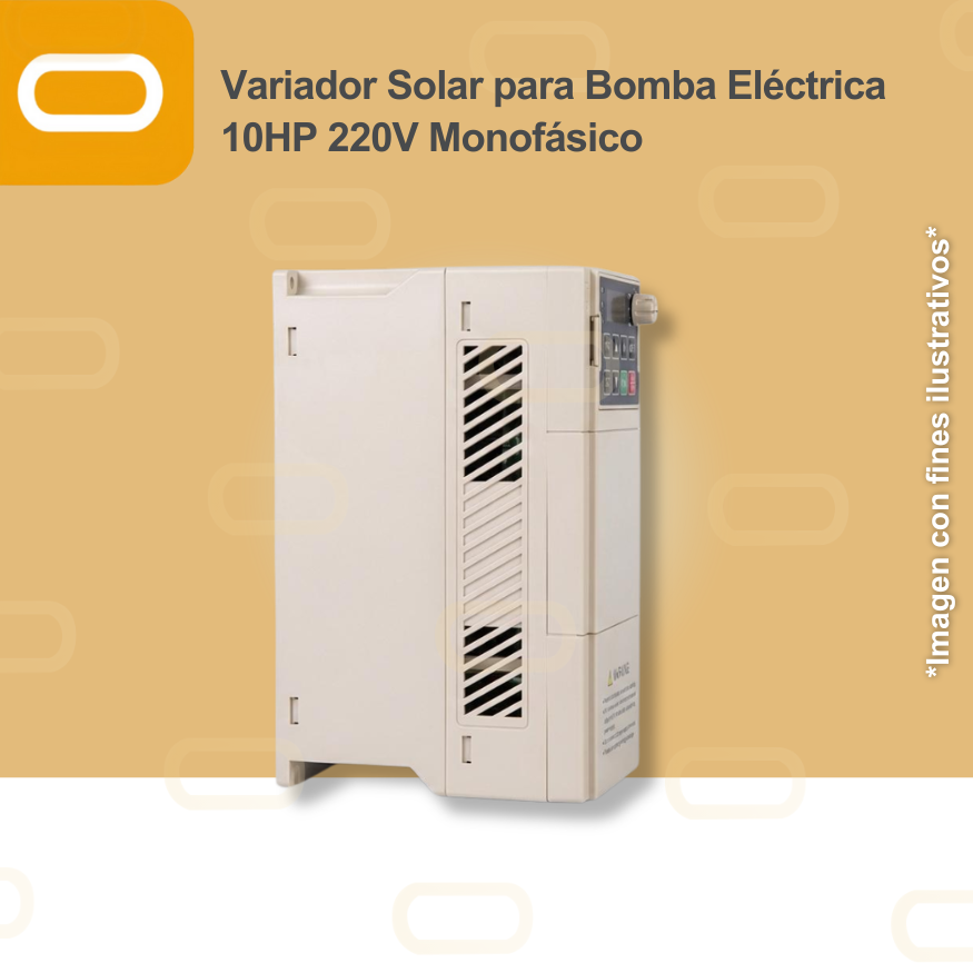 Variador Solar para Bomba Eléctrica de 10HP de voltaje 220V Monofásico