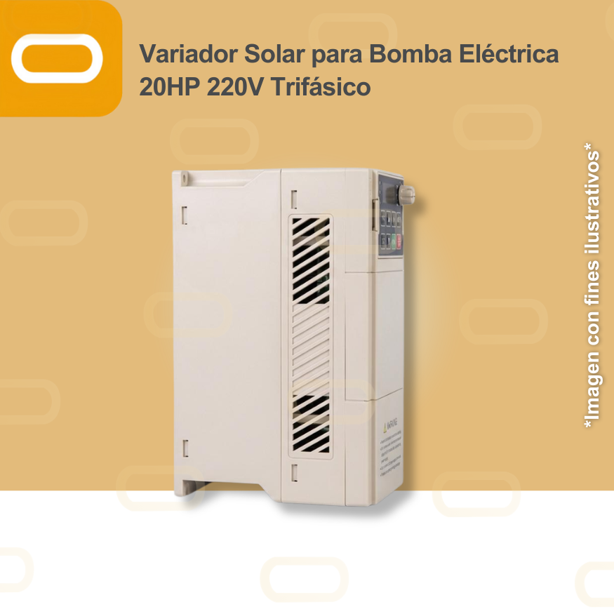 Variador Solar para Bomba Eléctrica de 20HP de voltaje 220V Trifásico