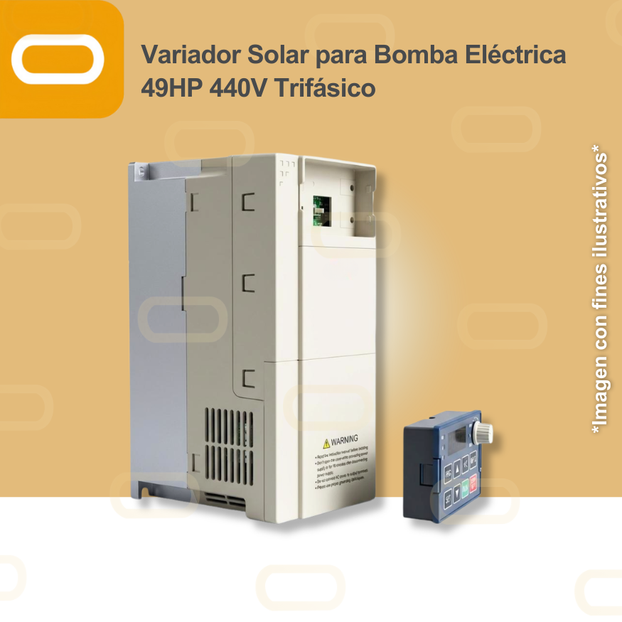 Variador Solar para Bomba Eléctrica de 49HP de voltaje 440V Trifásico