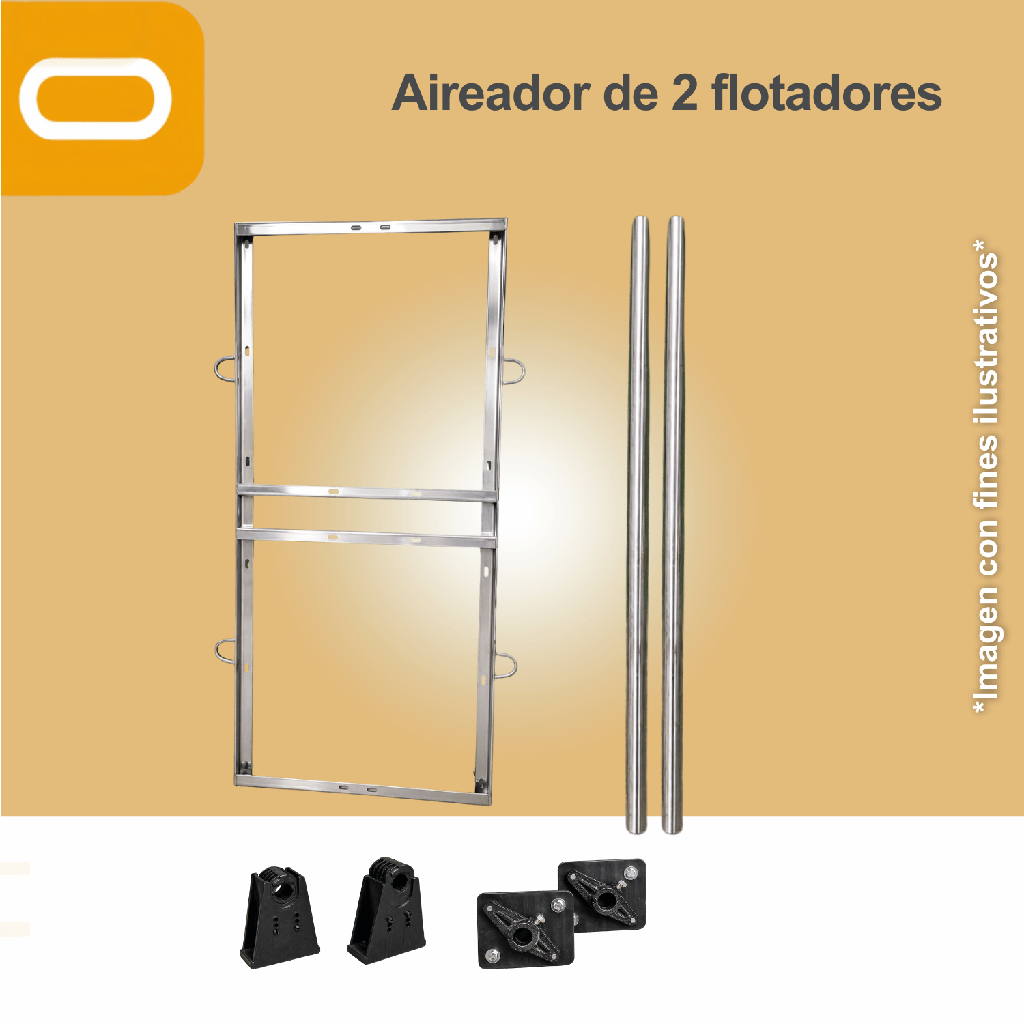 Aireador Solar para Piscicultura de 2 flotadores