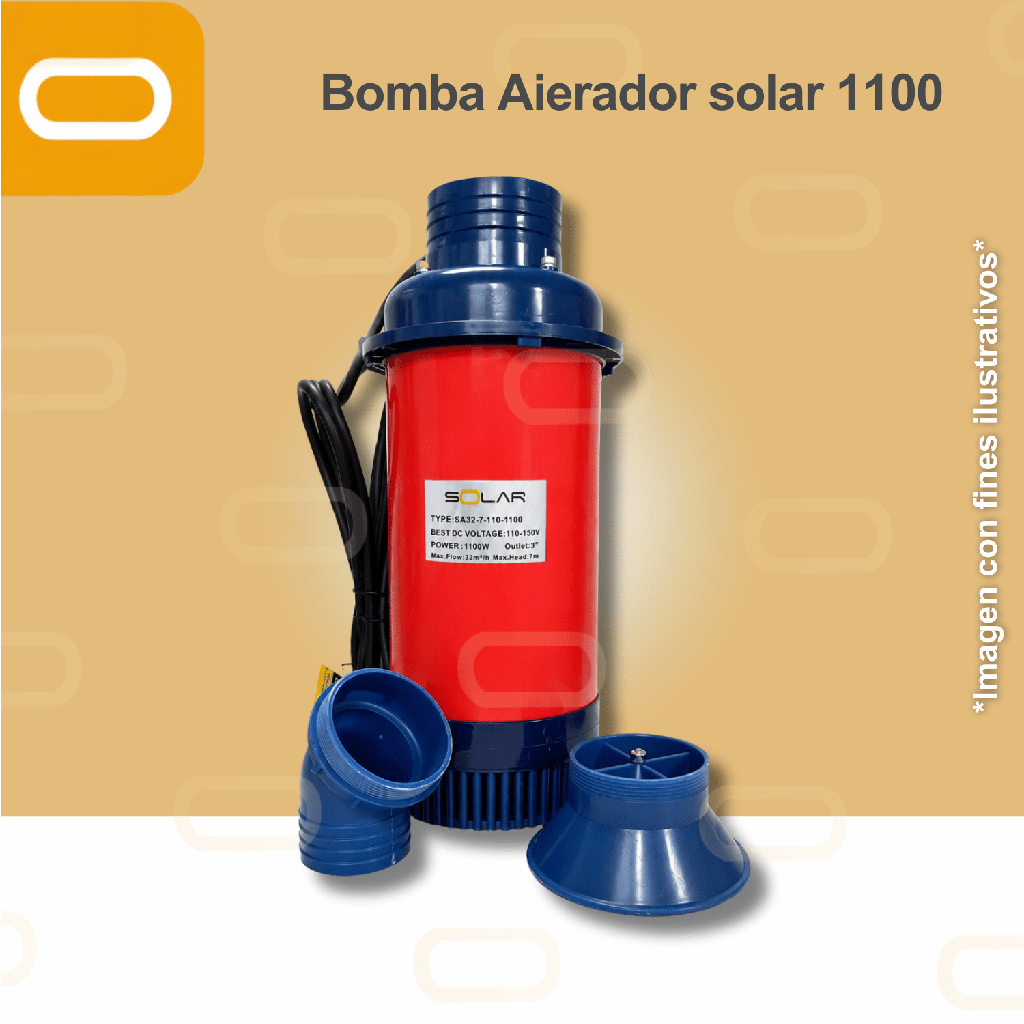 Aireador Solar para Piscicultura Jet 110V-1100W