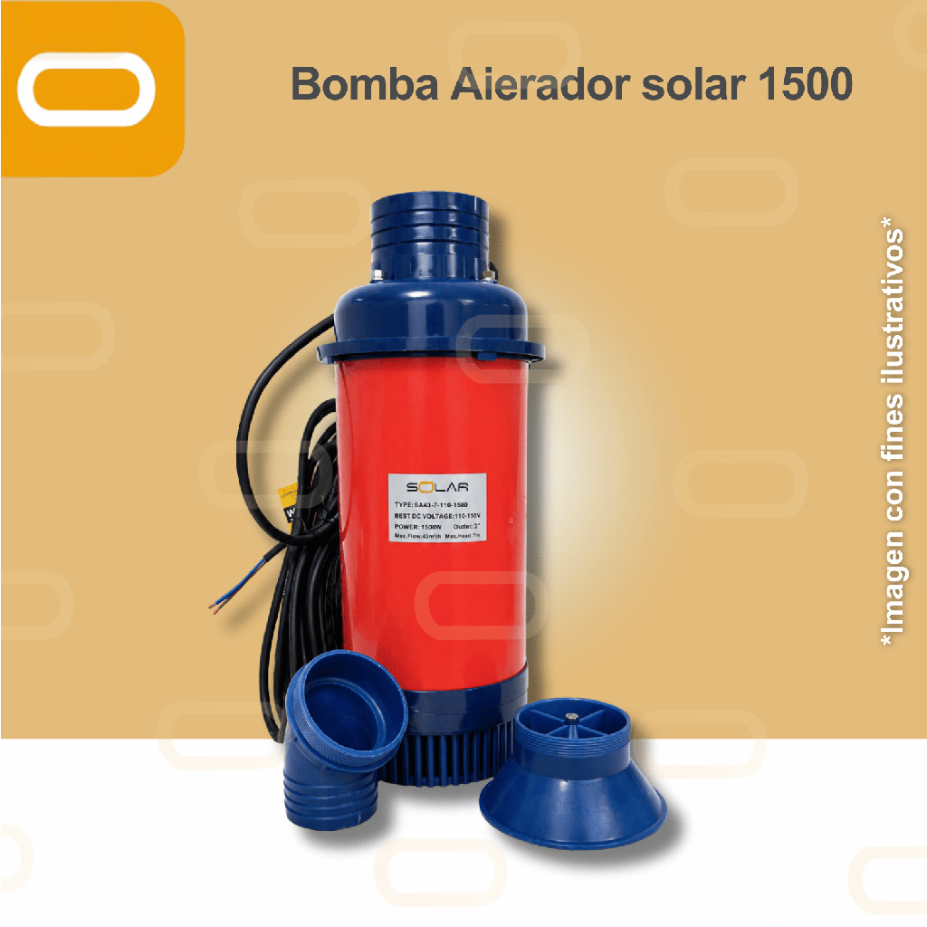 Aireador Solar para Piscicultura Jet 110V-1500W