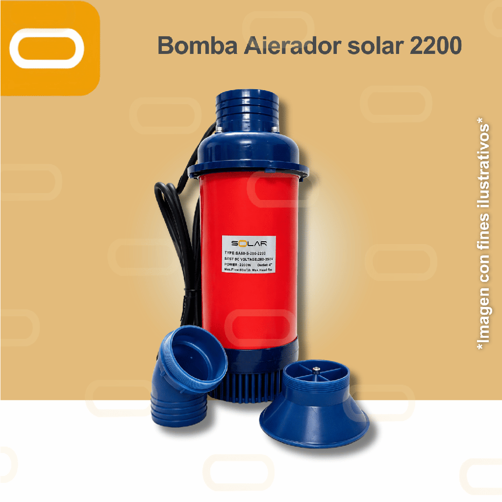 Aireador Solar para Piscicultura Jet 280V-2200W