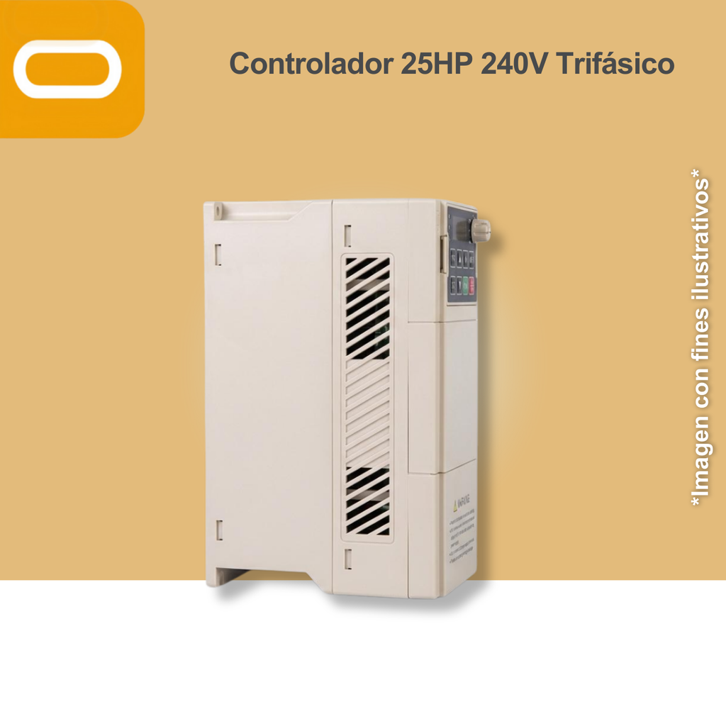 Controlador Solar para bomba de 25HP de voltaje 220V Trifásico