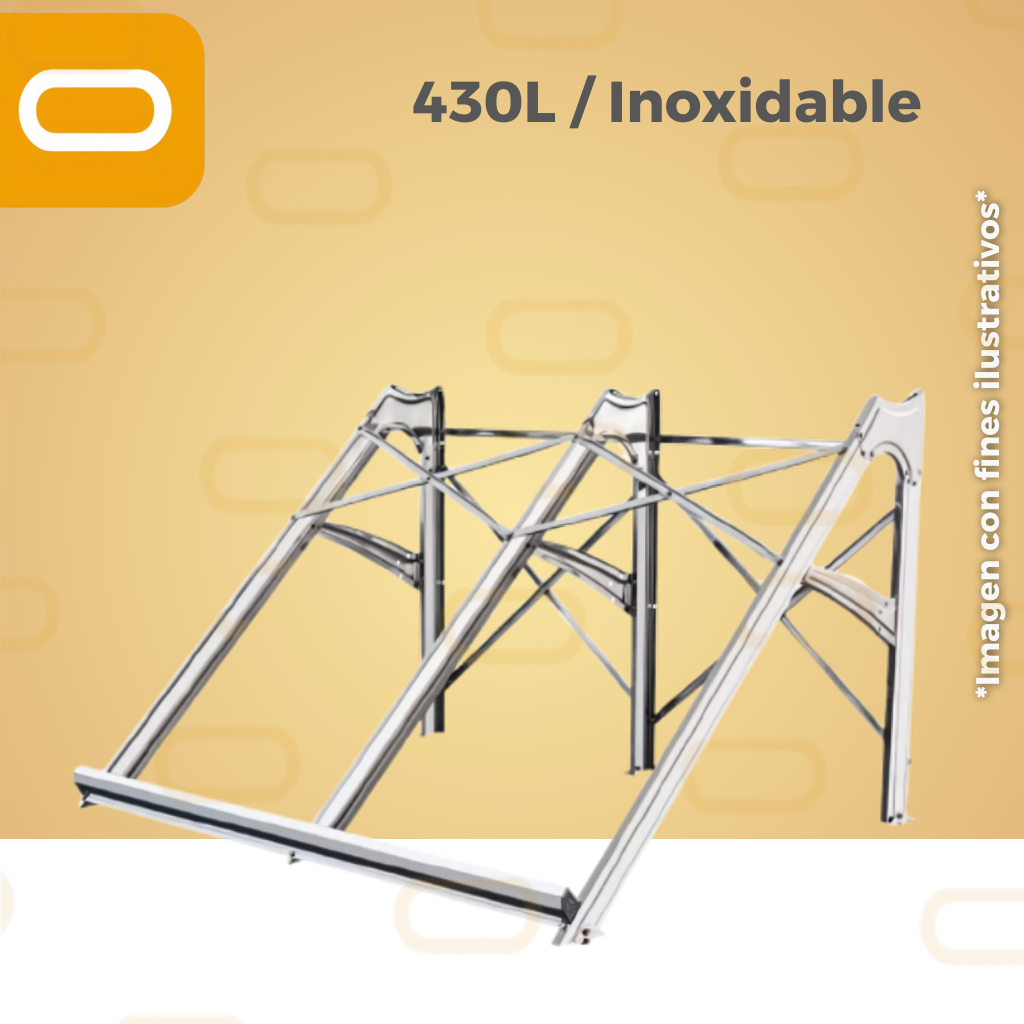 Marco para calentador Solar 430 Litros Inox