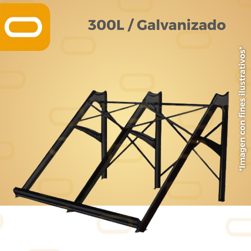 Marco para calentador Solar 300 Litros galvanizado