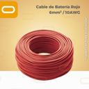 [Cable-Batería-R-6mm] Cable de Batería Rojo 6mm² / 10AWG