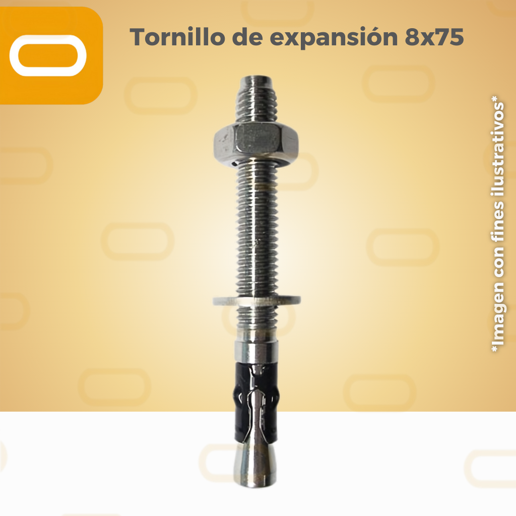 Tornillo de expansión Hilti para pata en L  corta 8x75