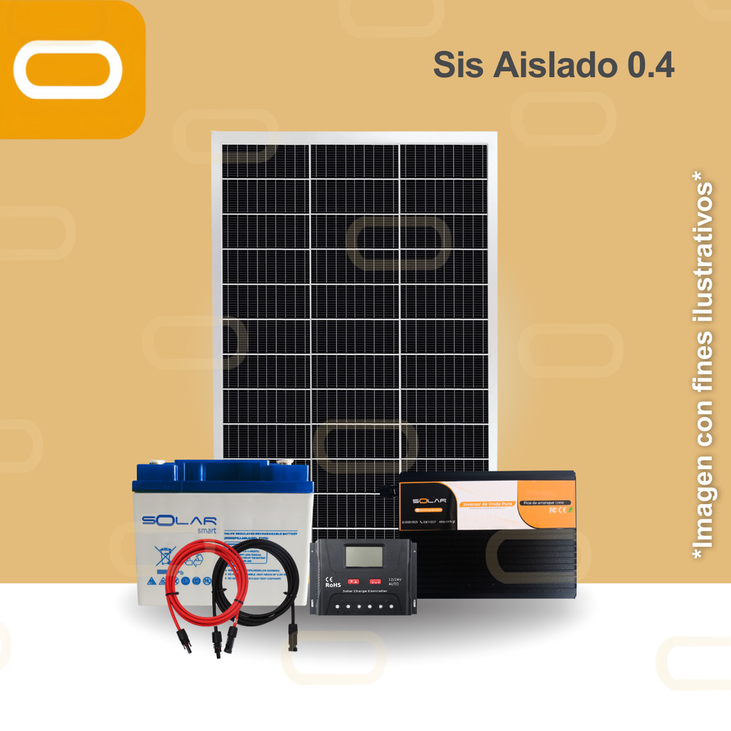 Sistema Aislado 0.4 kWh al día 100W