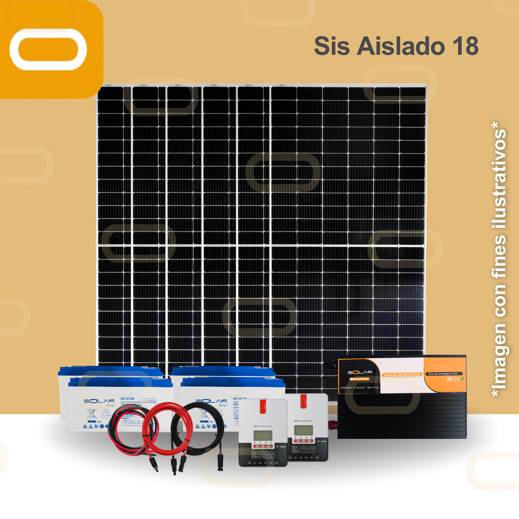 Sistema Aislado 18 kWh al día 615W