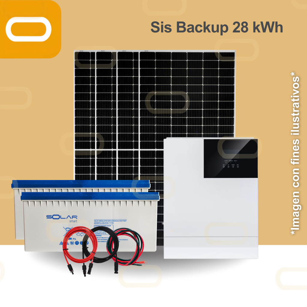 Sistema de Backup 28 kWh al día / 7380Wp