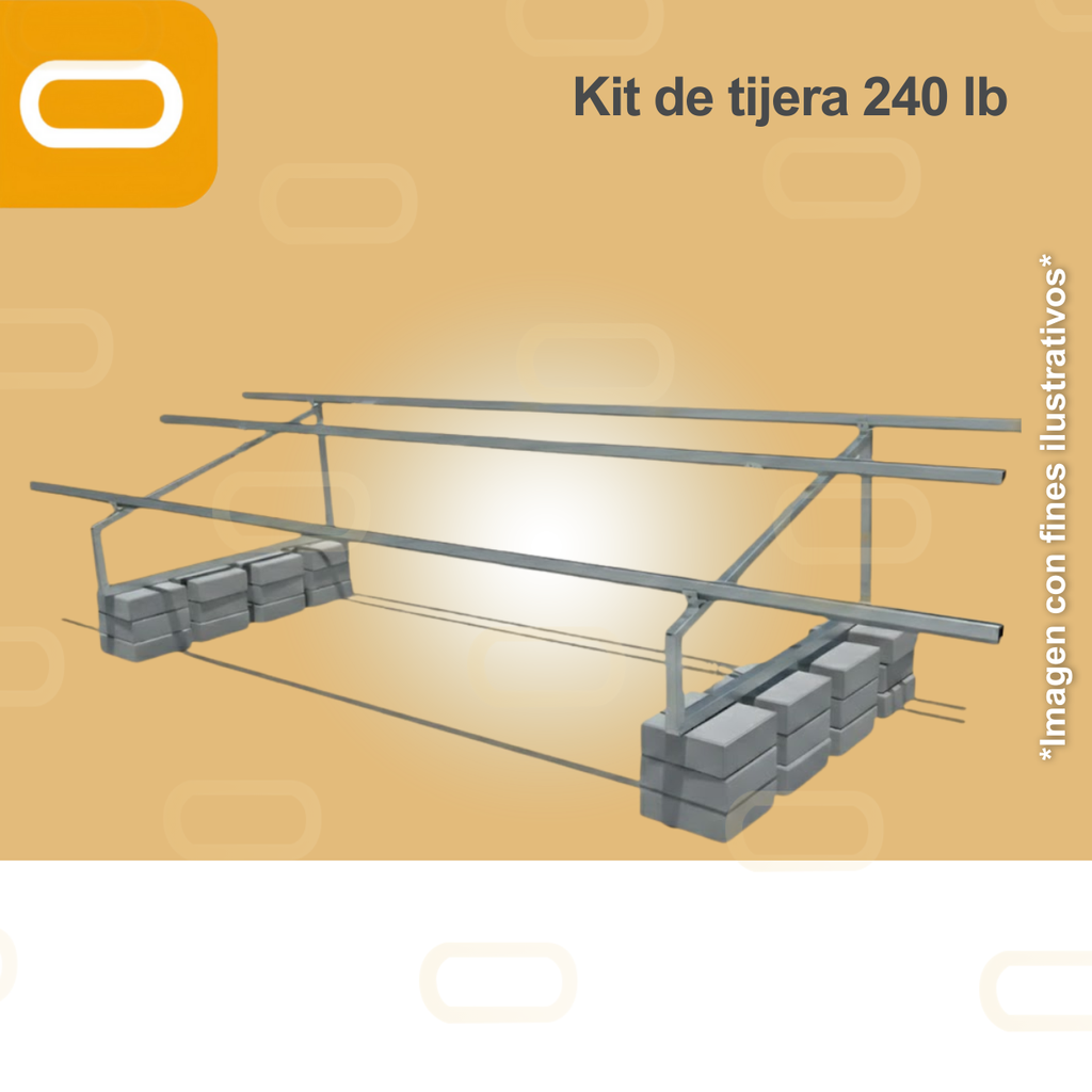 Kit de Herraje Tijera Galvanizada 240 lb