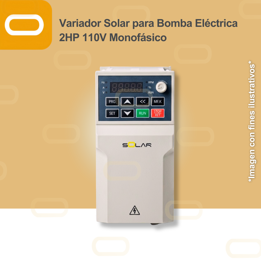 Variador Solar para Bomba Eléctrica de 2HP de voltaje 110V Monofásico