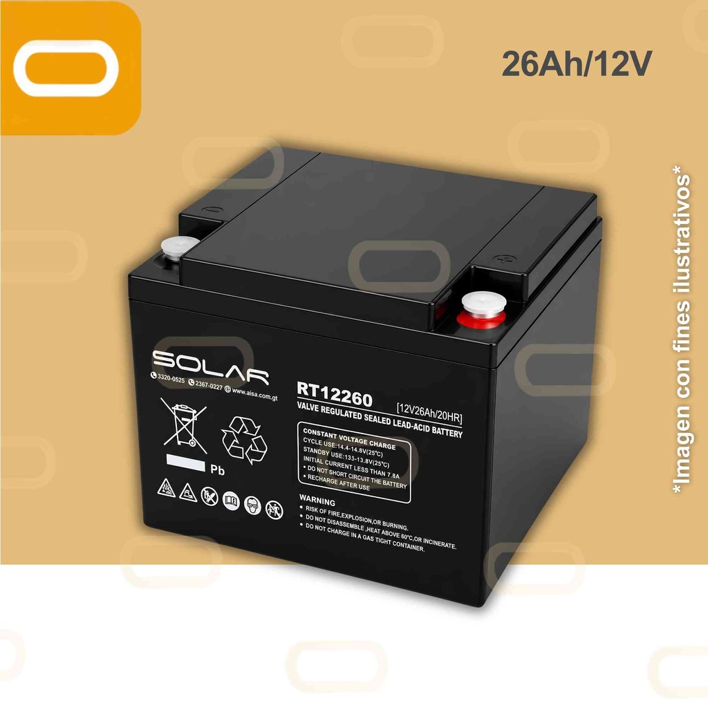 Batería de Gel 26Ah / 12V