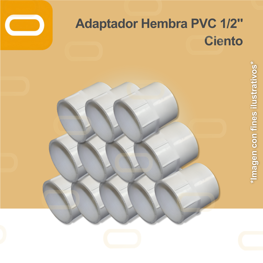 Adaptador Hembra PVC 1/2" Ciento