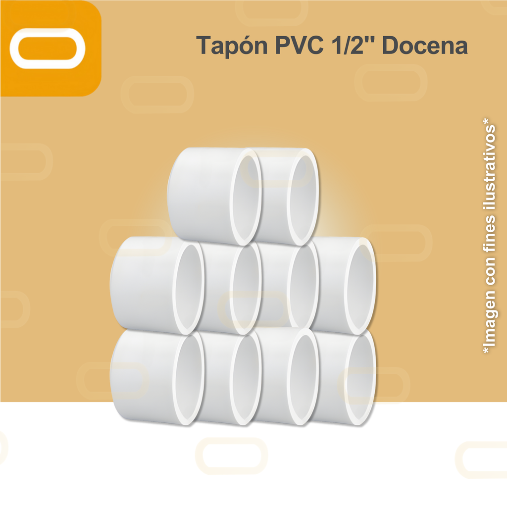 Tapón PVC 1/2" - Docena