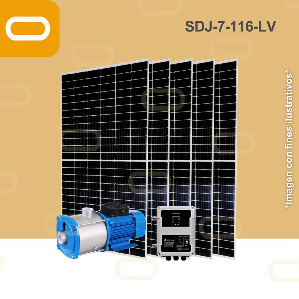 Sistema Bomba Solar Periferica SDJ-7-116-LV-650W