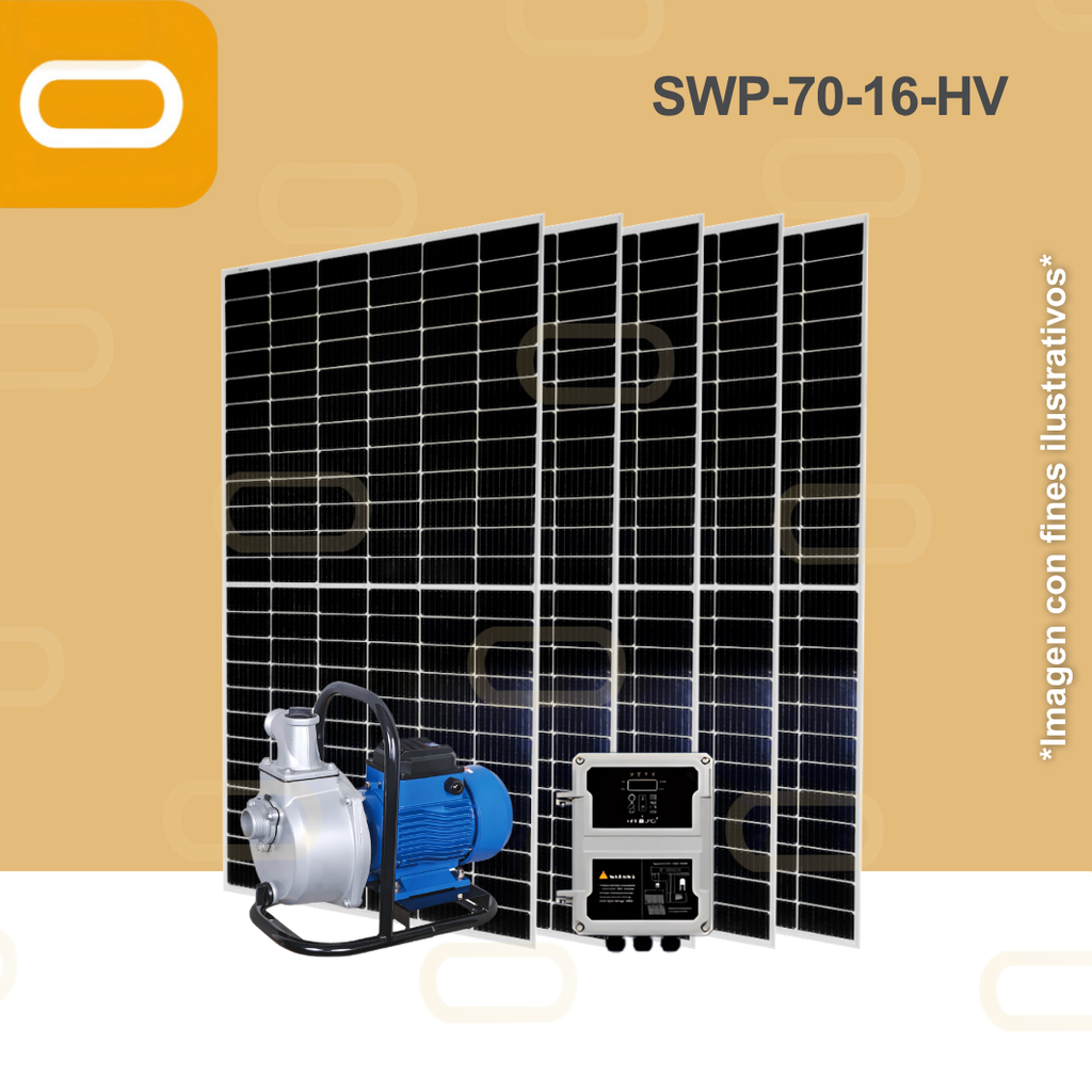 Sistema Bomba Solar de Caudal no sumergible SWP-70-16-HV-650W