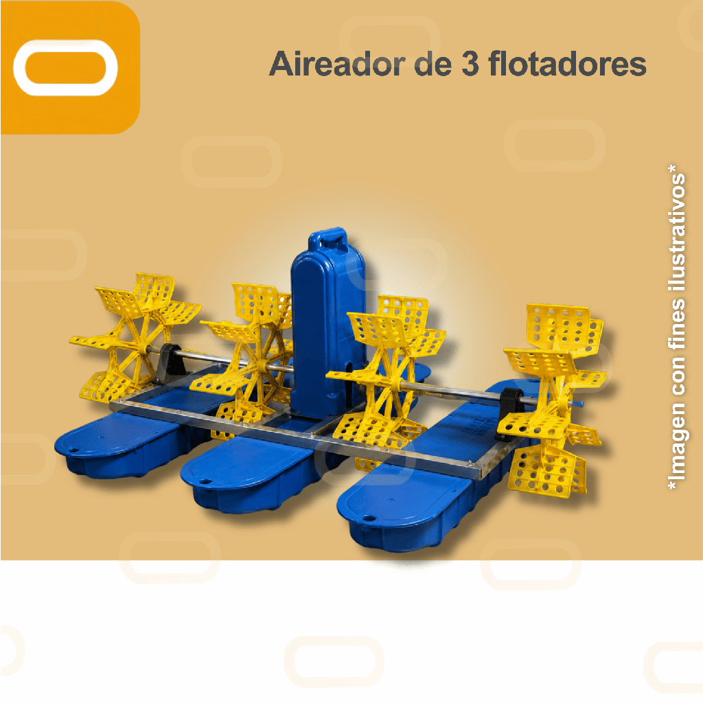 Aireador Solar para Piscicultura de 4 Paletas