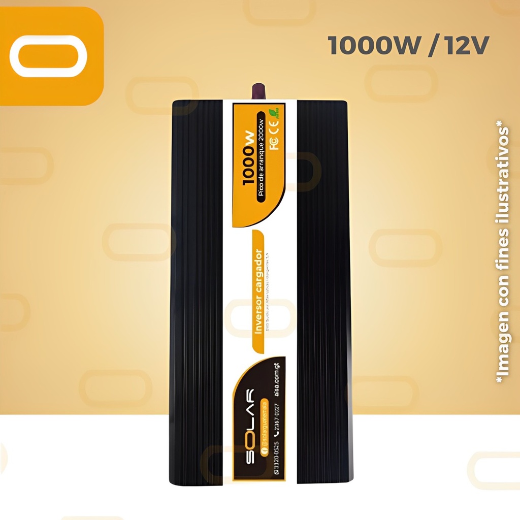 Inversor Cargador Solar Pro 1000W 12V