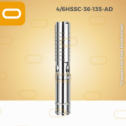[19-194-4/6HSSC-36-135-380-7500-AD] Bomba Sumergible SOLAR 4/6HSSC-36-135-AD
