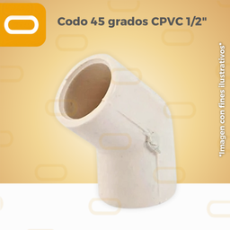[Codo-45-CPVC-1/2] Codo 45 grados CPVC 1/2"