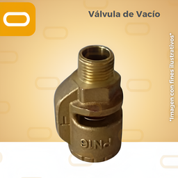 [Válvula-vacío-1/2-b] Válvula de Vacío - Bronce 1/2