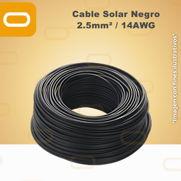 [Cable-Solar-N-2.5mm] Cable Solar Negro 2.5mm² / 14AWG