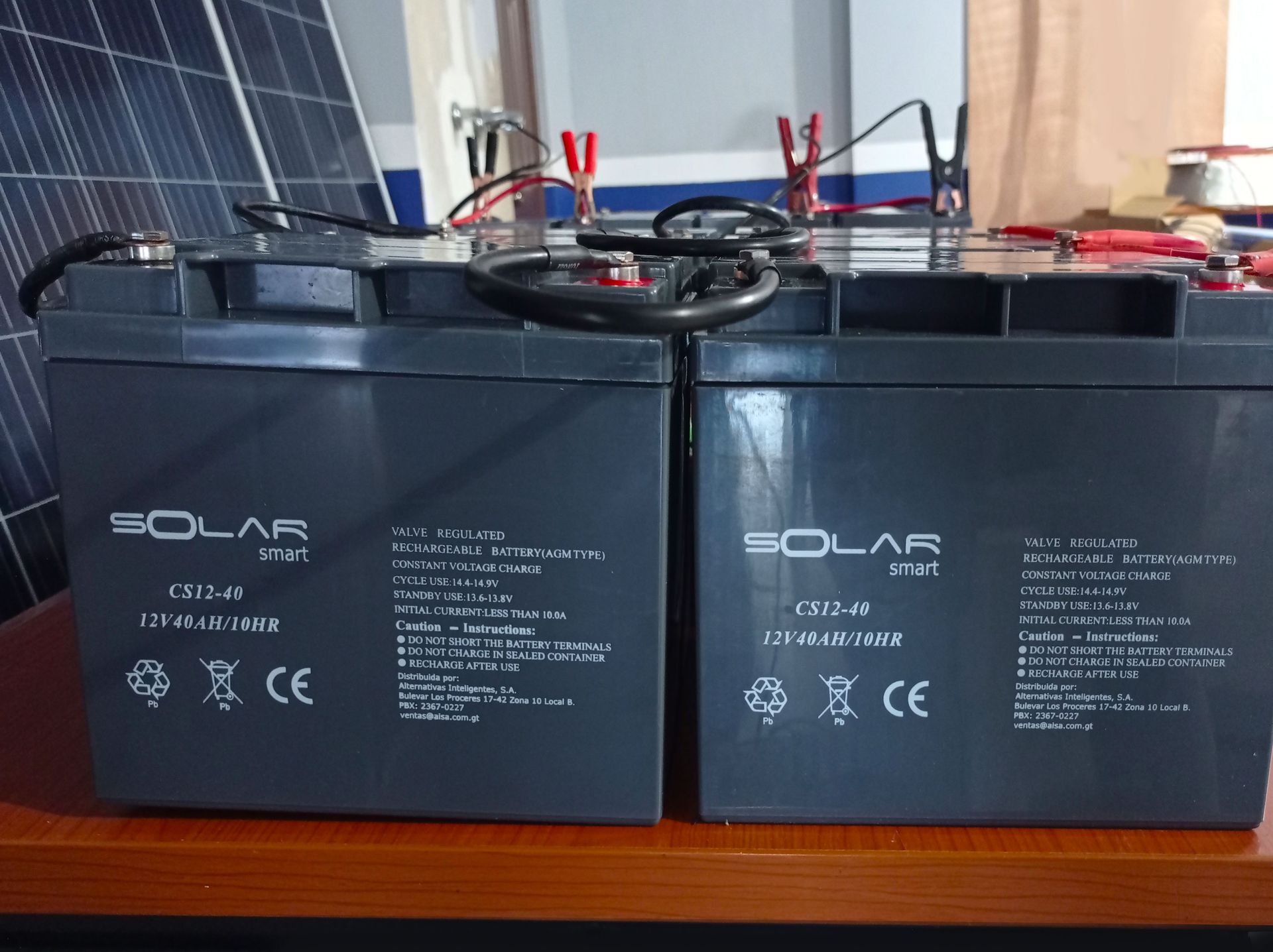 Instalacion 2 de Batería de Gel de 40Ah / 12V