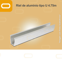[Mini-Riel-4.7] Mini Riel de aluminio de 4.75m
