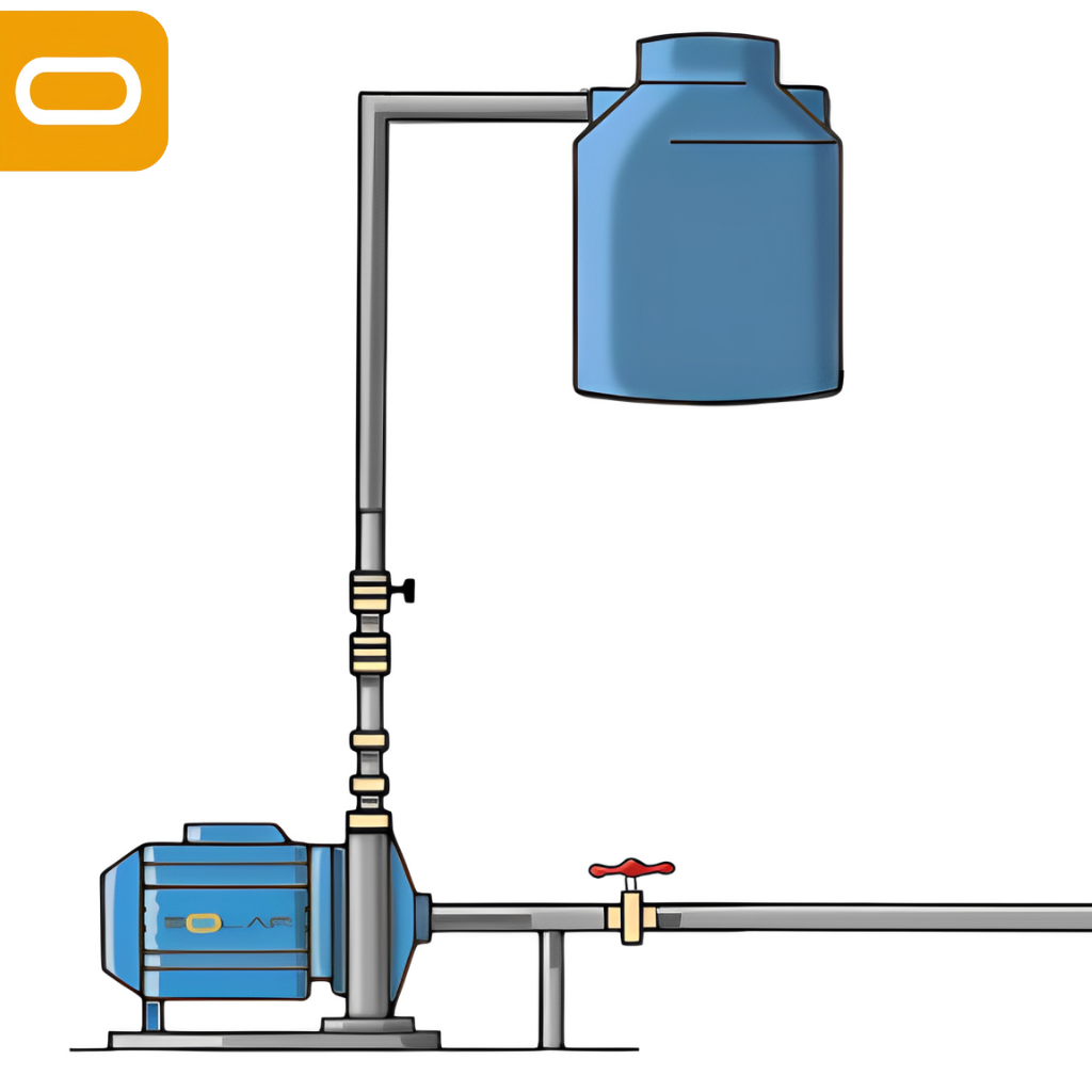 Diagrama de instalación  Sistema Bomba Solar Periferica SDJ-4-48-48-LV-380WHC