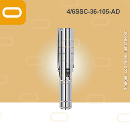 [25-282-AD-4/6SSC-36-105-530-5500-AD] Bomba Sumergible SOLAR 4/6HSSC-36-105-AD