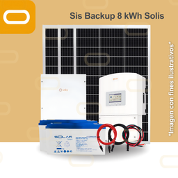 [Sis Backup 8 kWh Solis] Sistema de Backup 8 kWh al día / 2250Wp con inversor Solis