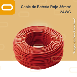 [Cable Bat Rojo 35mm²] Cable de Batería Rojo 35mm² / 2AWG