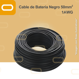 [Cable Bat Negro 25mm²] Cable de Batería Negro 25mm² / 4AWG
