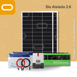 [Sis Aislado 2.6 240V] Sistema Aislado 2.6 kWh al día 615W Salida 240V AC