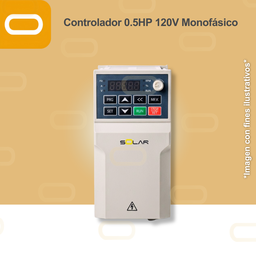 [SU100D-1S-0.75G] Controlador Solar para bomba de 0.5HP de voltaje 120V Monofásico