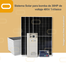 [Sis-25-023-CNT-T-SU100-T3-022G/030P-PM650W] Sistema Solar para Bomba Eléctrica con VDF de 29HP de voltaje 440V Trifásico