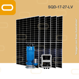 [Sis-2025-386-LV-SQD-17-27-72-750-LV-PM200W] Sistema Bomba Solar Sumergible de caudal SQD-17-27-LV-200W