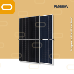 [PM-650W-BI-SC] Panel Solar 650W Bifacial Monocristalino - Half Cell (sin caja)