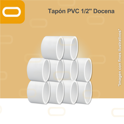 [Tapón-14148-PVC-1/2"-Docena] Tapón PVC 1/2" - Docena