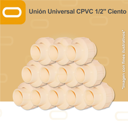 [Unión-CPVC-1/2-Ciento] Unión Universal CPVC 1/2" - Ciento