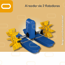 [25-421-AIR-SWA-180-1500] Aireador Solar para Piscicultura de 2 Paletas