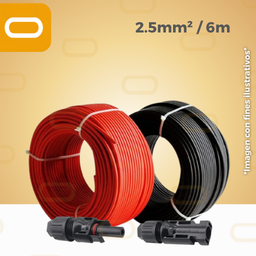 [Kit-cable-2.5mm-6m] Kit de Cable Solar 2.5mm² de 6m