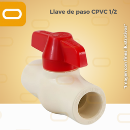 [Llave-paso-CPVC-1/2] Llave de paso CPVC 1/2"