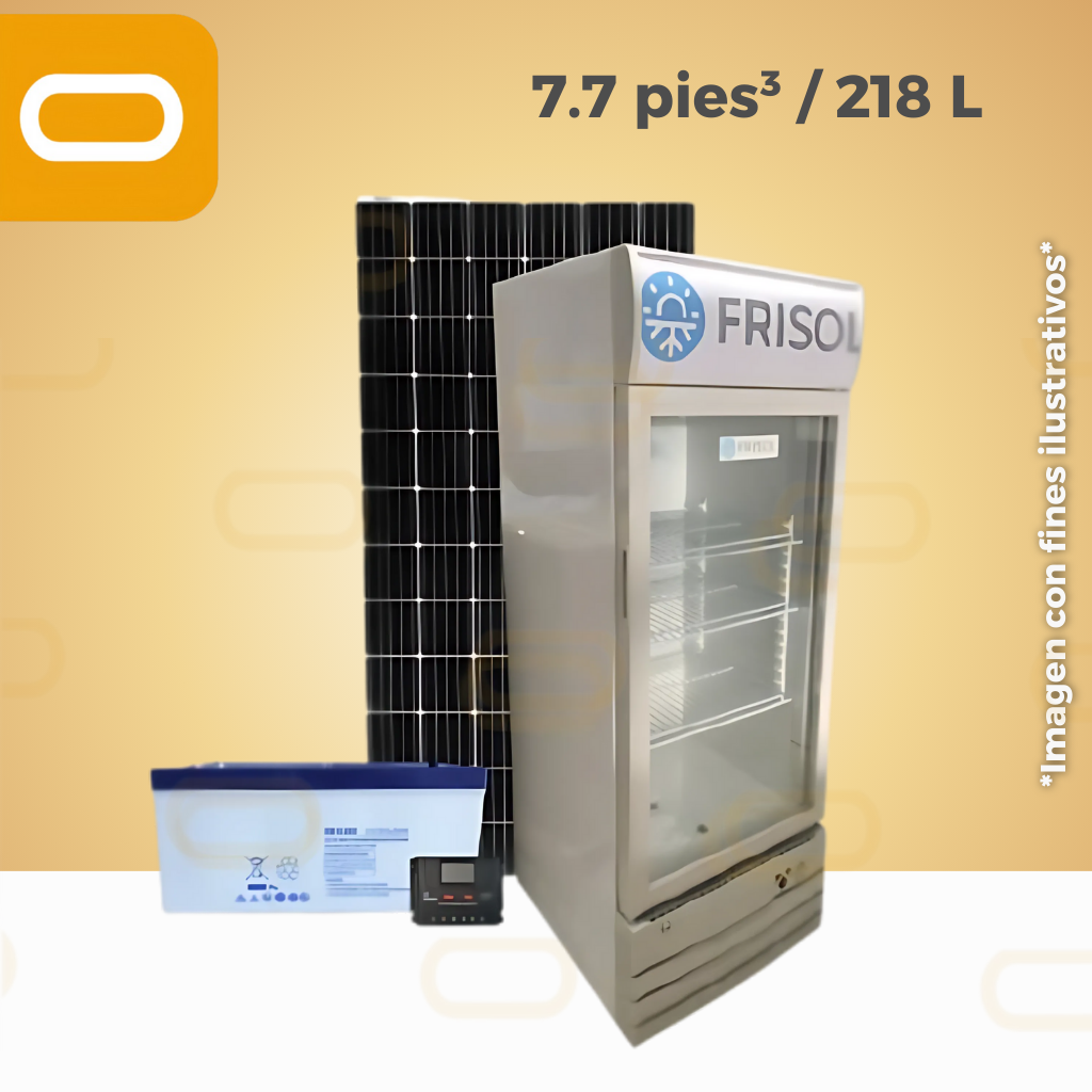 Sistema SOLAR Refrigerador 7.7 pies³ / 218 Litros