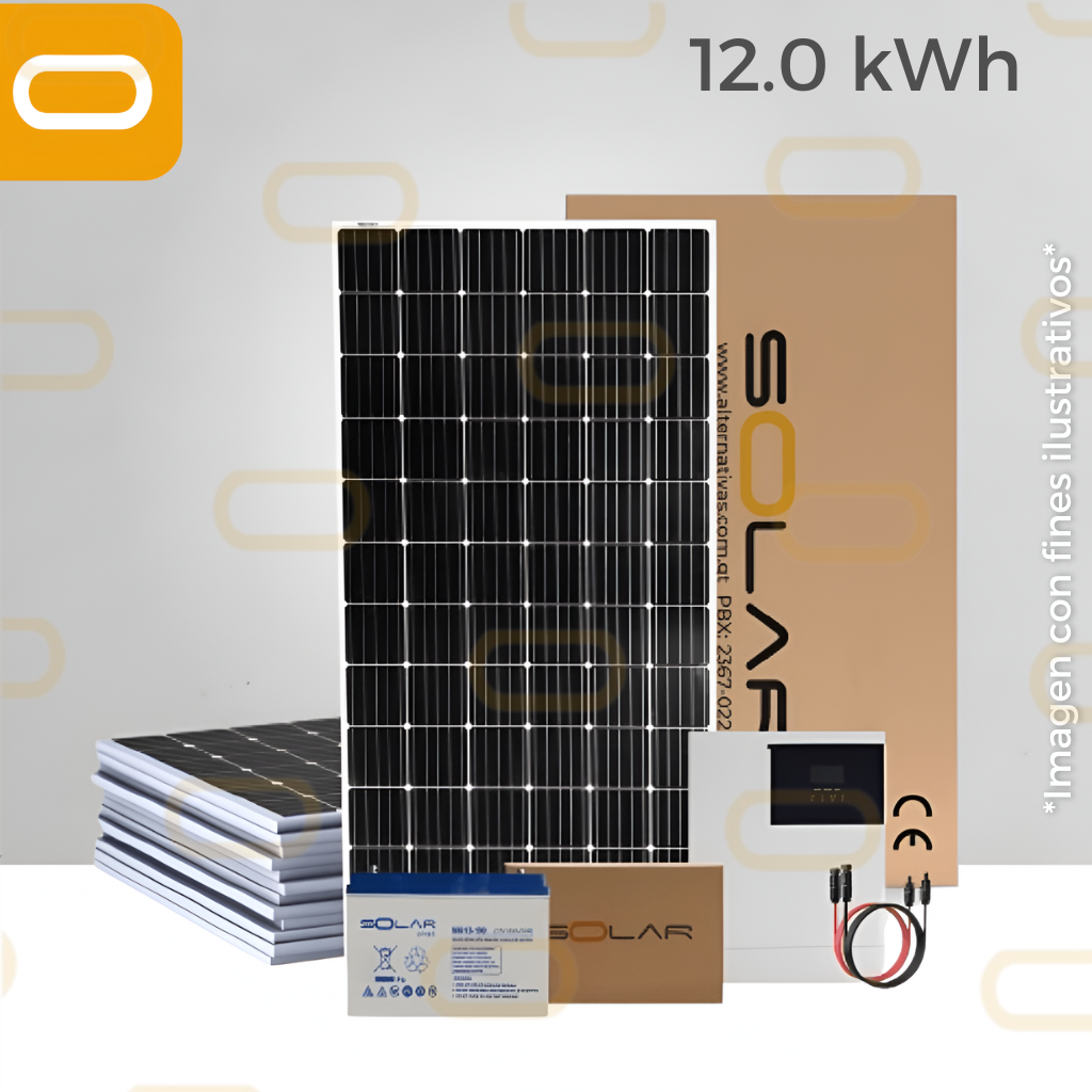 Sistema de Backup 12kWh al día / 3600Wp