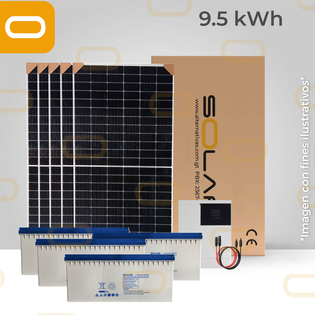 Sistema de Backup 9.5kWh al día / 2750Wp