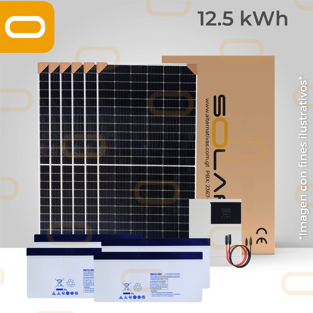 Sistema de Backup 12.5kWh al día / 3300Wp